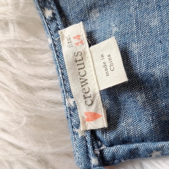 Crewcuts by J.Crew Girls' Peekaboo-Shoulder Top in Chambray Stars - Picture 8 of 14